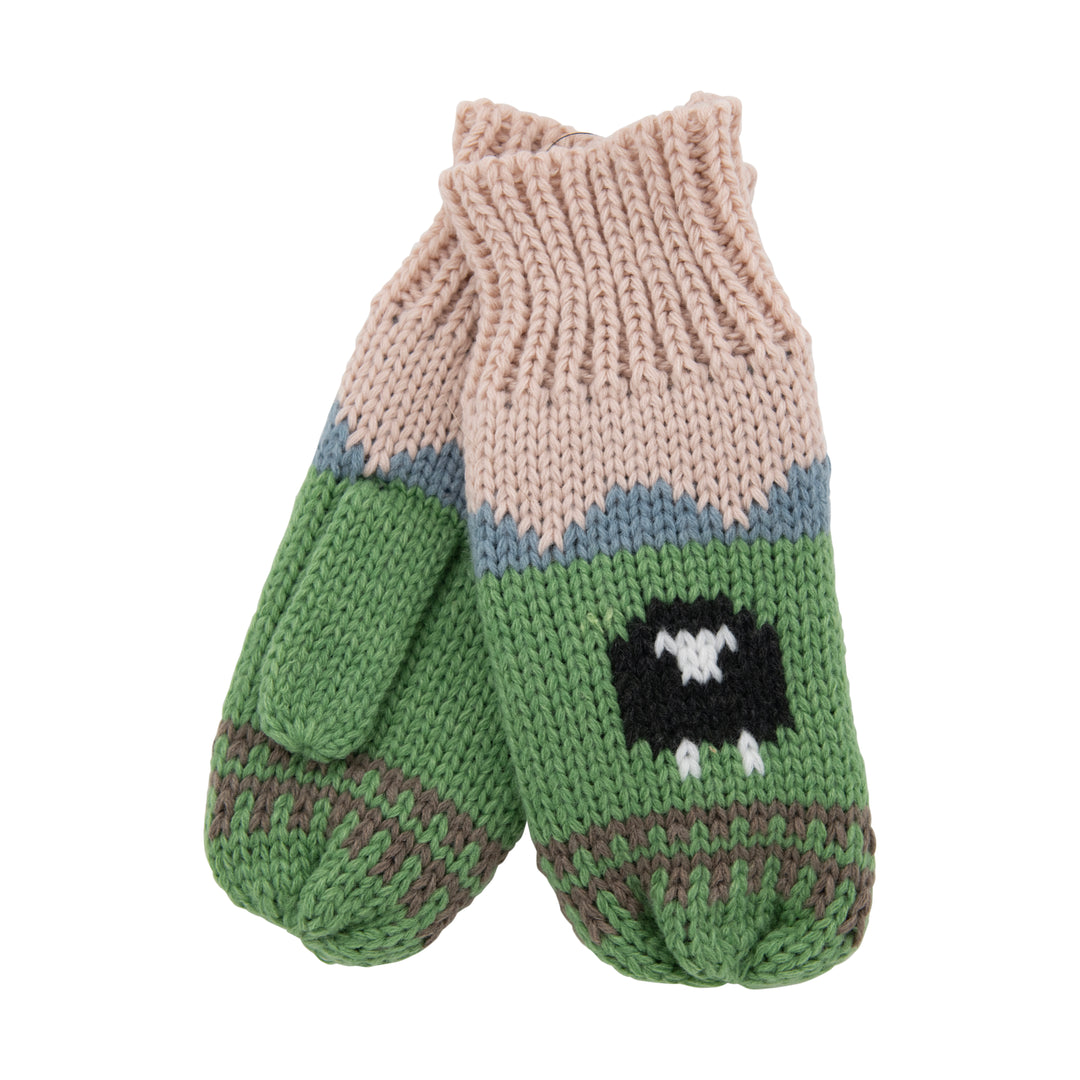 Aran Knitted Sheep Mittens
