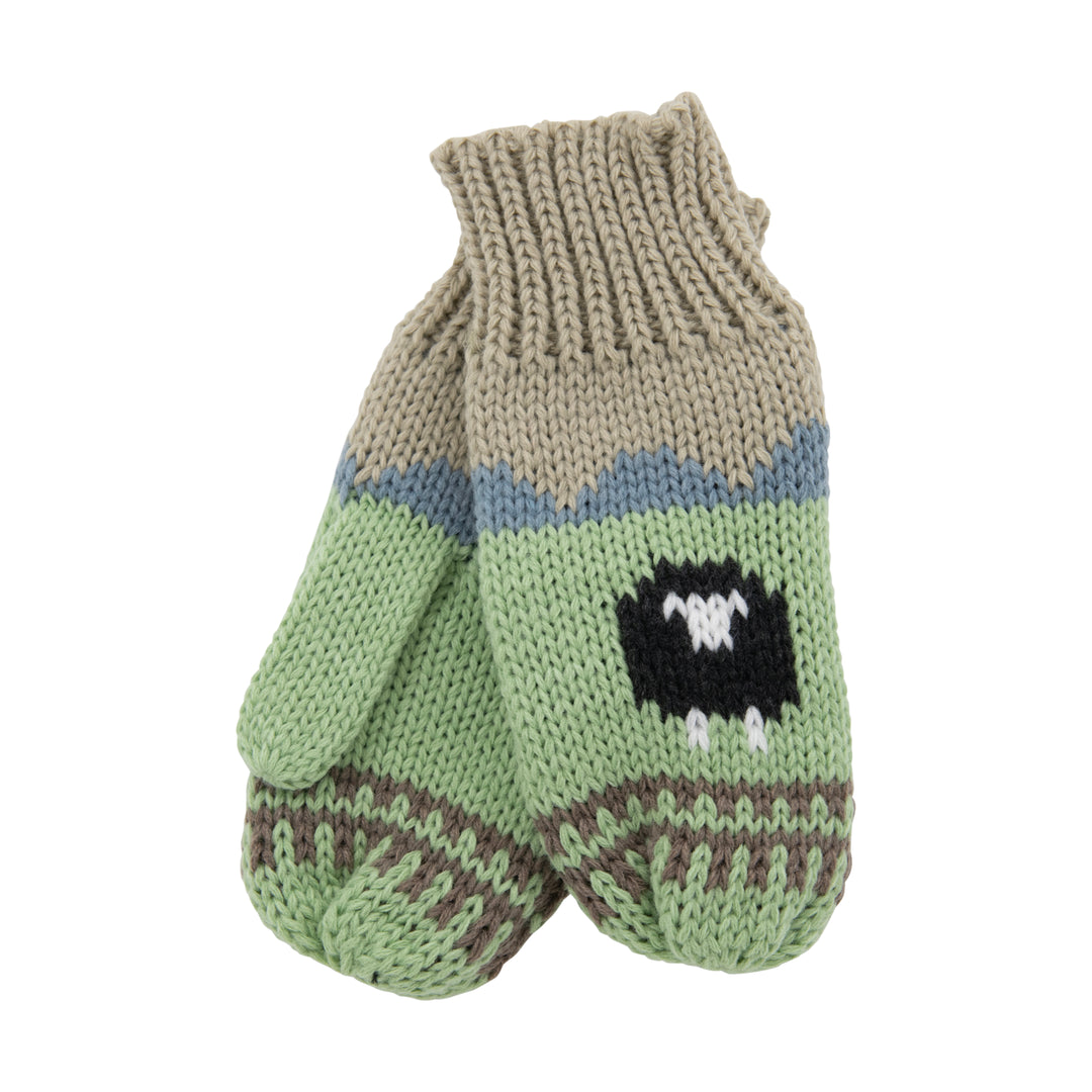 Aran Knitted Sheep Mittens