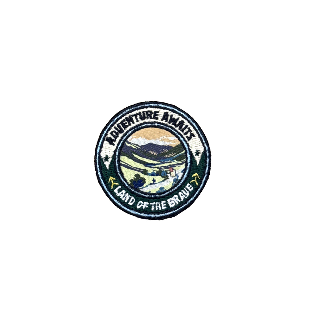 Big Country Round Adventure Awaits Land Of The Brave Patch Front View