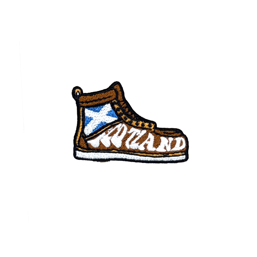 Big Country Scotland Hiking Boot Travel Patch Front View