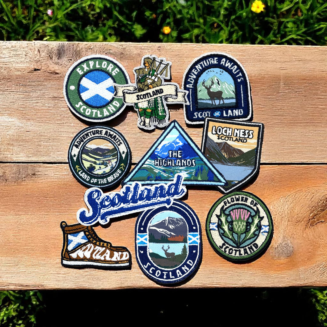 Big Country Scotland Patches Flat Lay