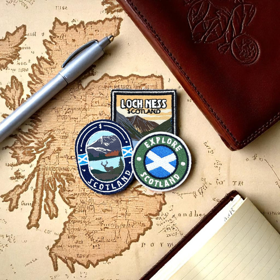Big Country Scotland Adventure Patches on Travel Map