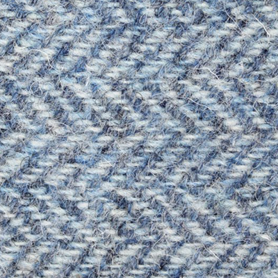 Light Blue Herringbone Harris Tweed