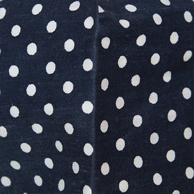 Navy Polka Dot Print
