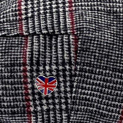 Prince of Wales Grey Union Jack Lining