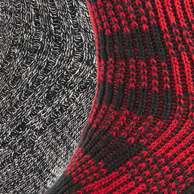 Red Box Check and Grey Marl