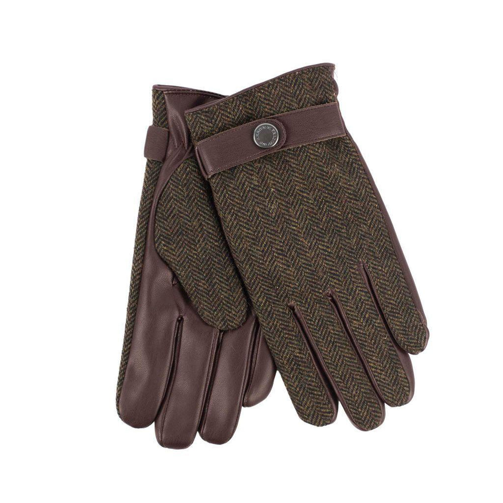 Mens Tweed Stud Gloves