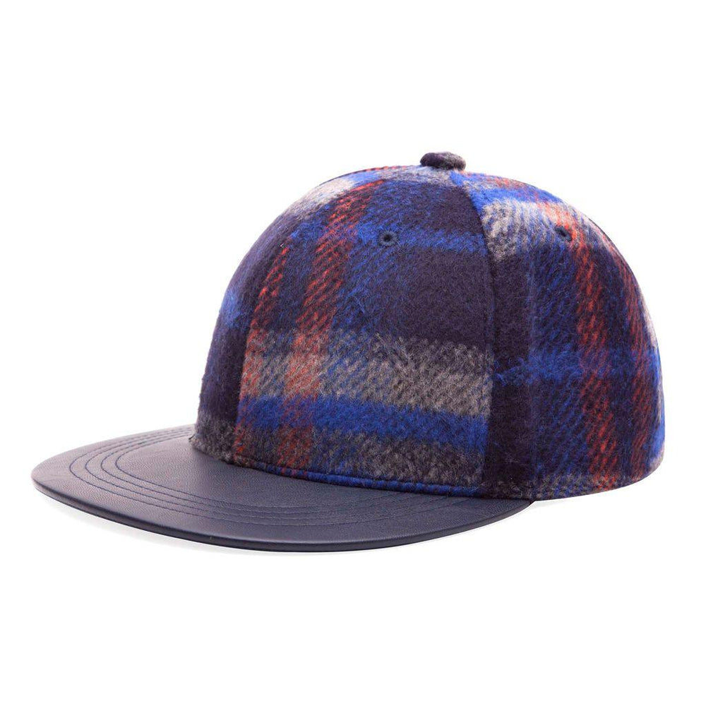Brushed Check Baseball Cap | Premium Wool Blend | Adjustable Fit