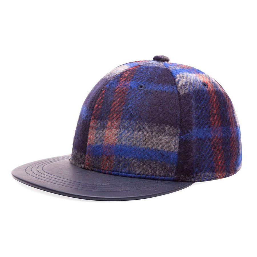 Brushed Check Baseball Cap | Premium Wool Blend | Adjustable Fit
