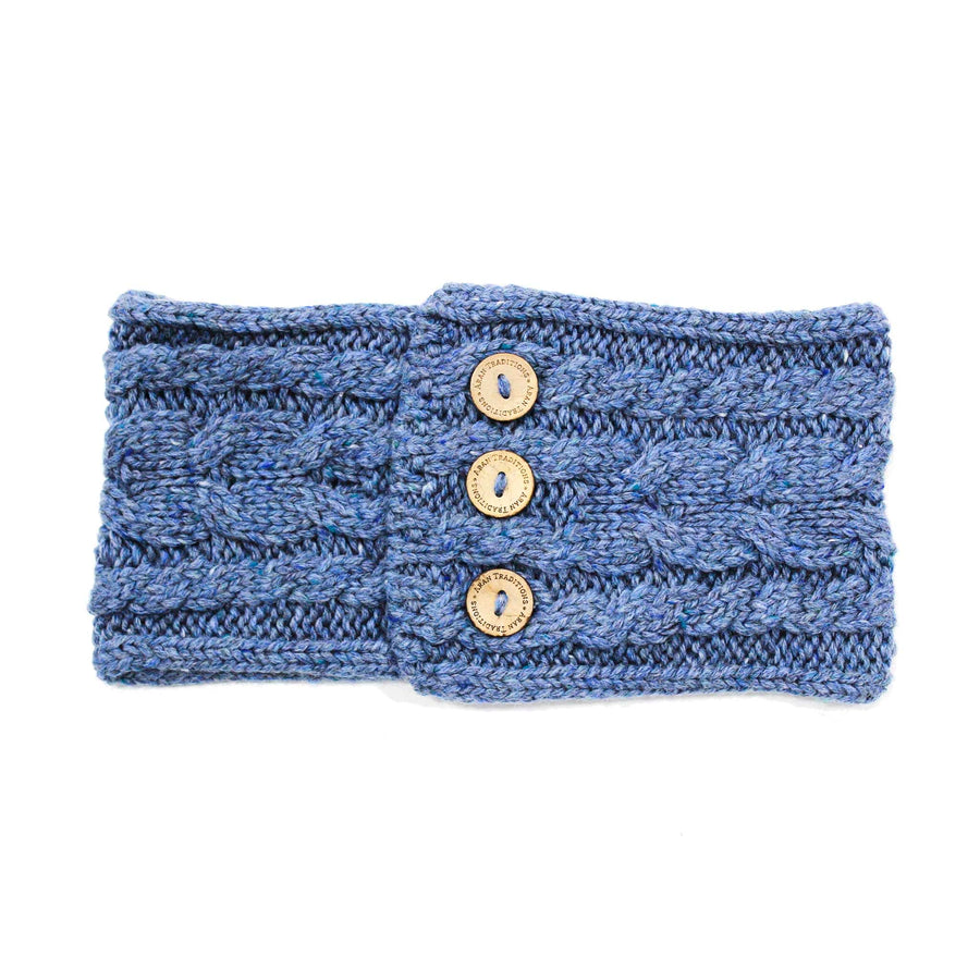 Aran Donegal Cable Button Headband Stay Cozy and Chic with Aran Donegal Cable Button Headband