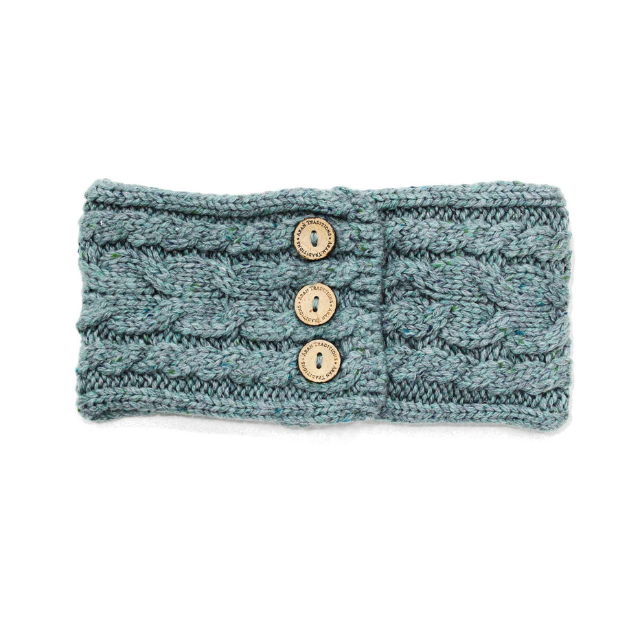 Aran Donegal Cable Button Headband Stay Cozy and Chic with Aran Donegal Cable Button Headband