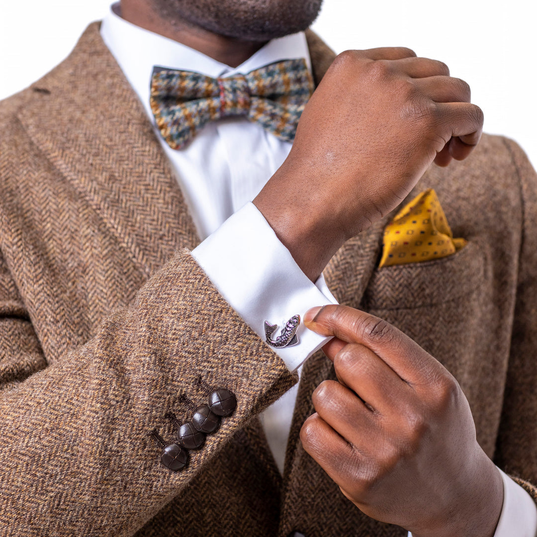 Heritage Traditions Cufflinks: Antique Silver Effect Metal