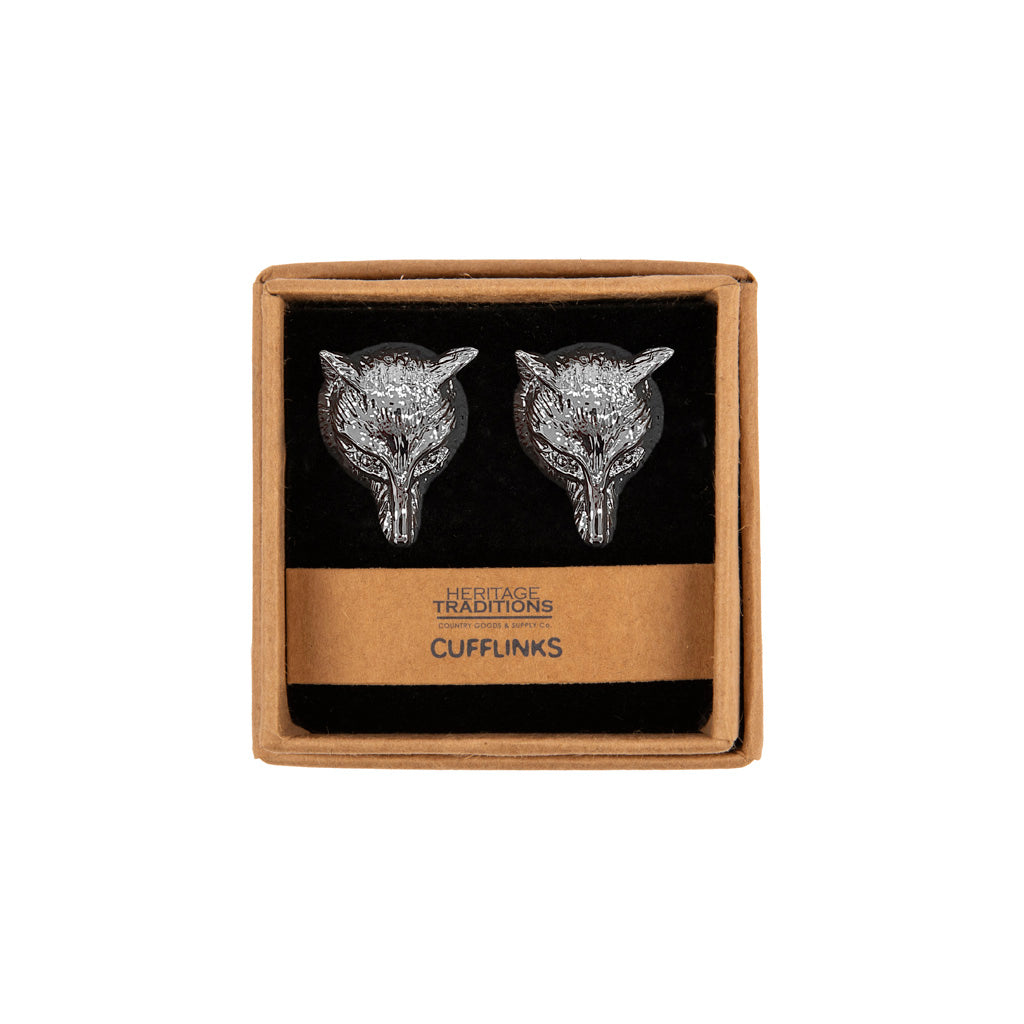 Heritage Traditions Cufflinks: Antique Silver Effect Metal