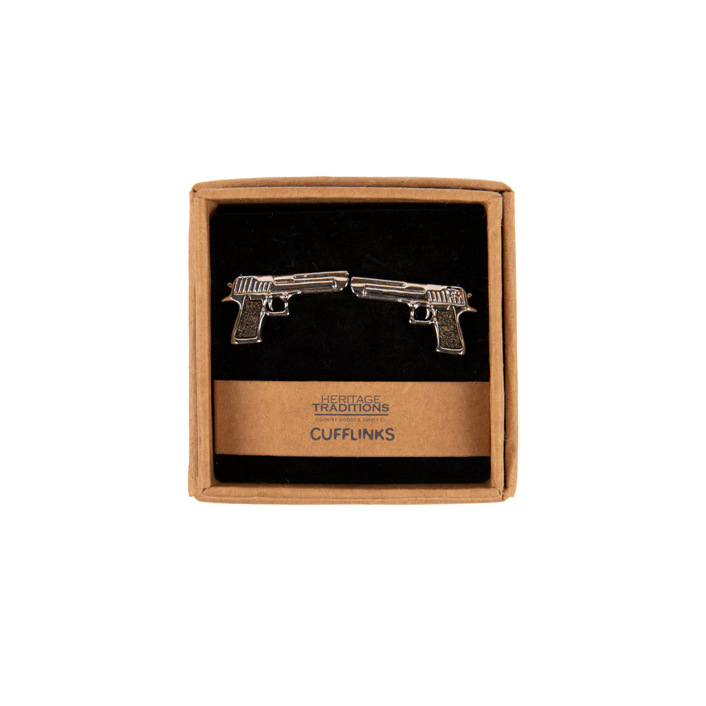 Heritage Traditions Cufflinks: Antique Silver Effect Metal