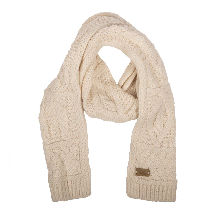 Aran Cable Knit Classic Scarf Wrap in Tradition & Warmth with Aran Cable Knit Classic Scarf
