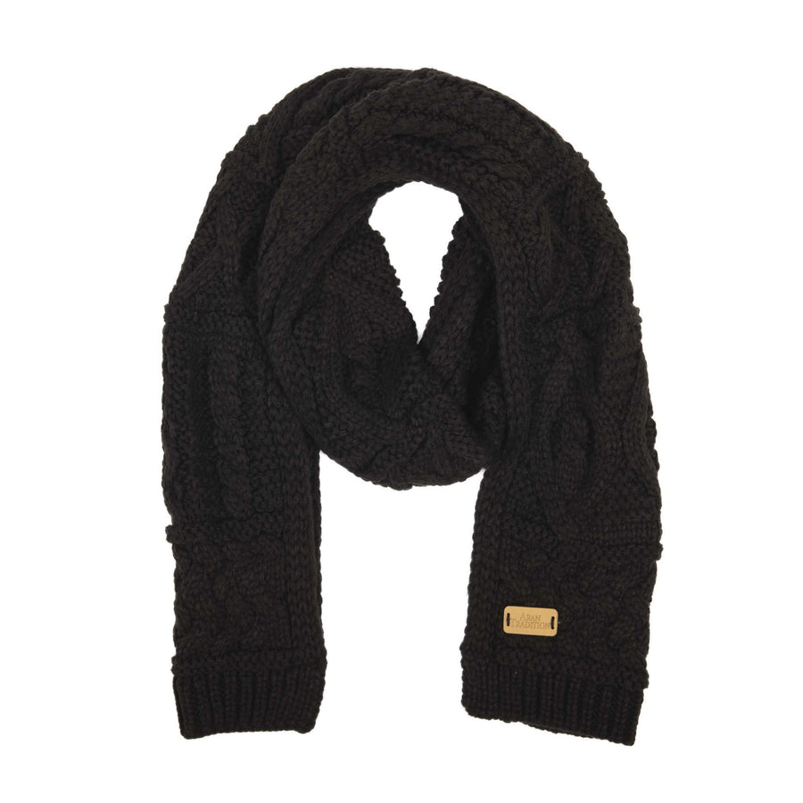 Aran Cable Knit Classic Scarf Wrap in Tradition & Warmth with Aran Cable Knit Classic Scarf