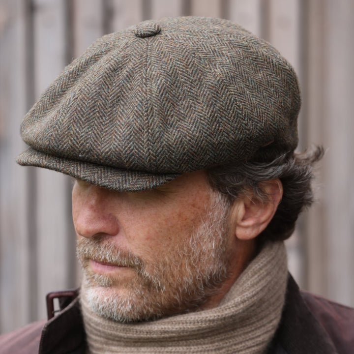 Carlyle Heath Jumbo Herringbone Newsboy Cap
