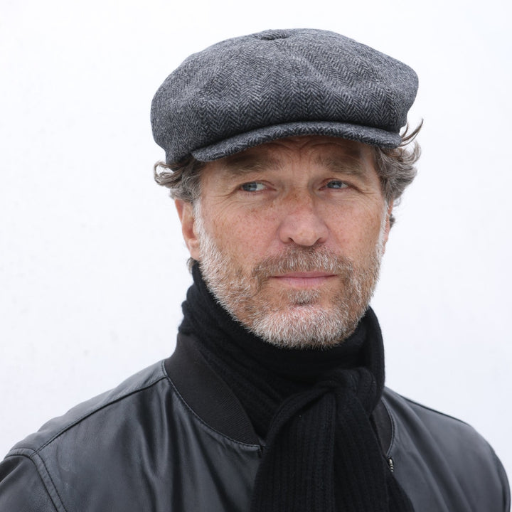 Carlyle Heath Jumbo Herringbone Newsboy Cap