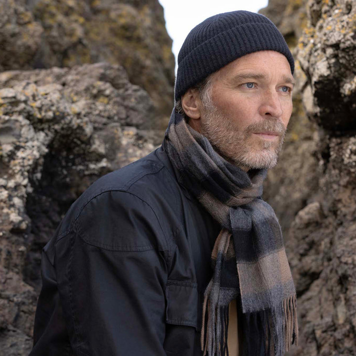 Check Cashmere Scarf