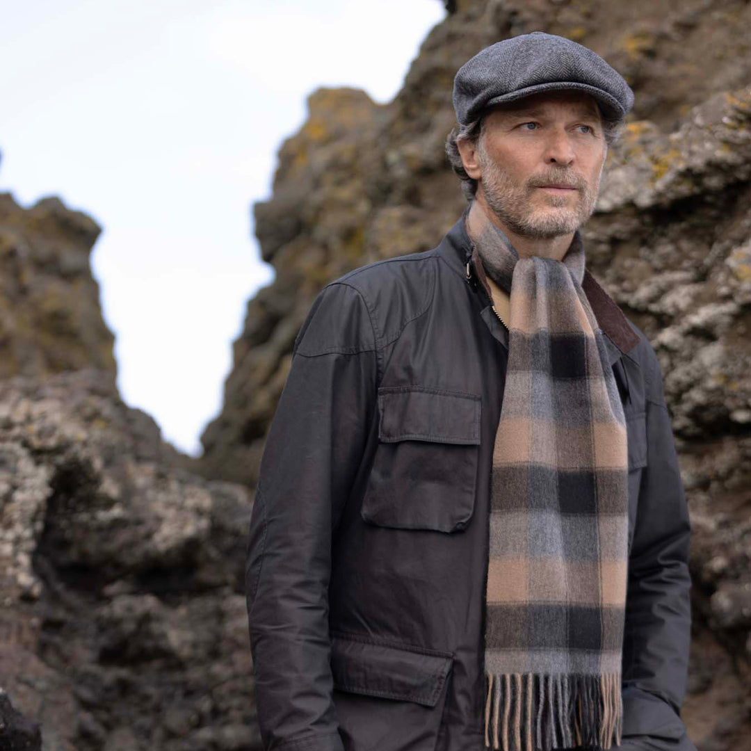 Check Cashmere Scarf