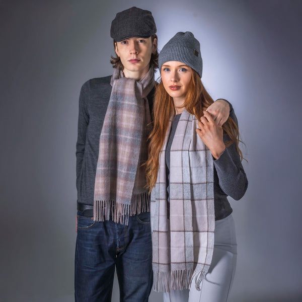 Pure Wool Check Scarf