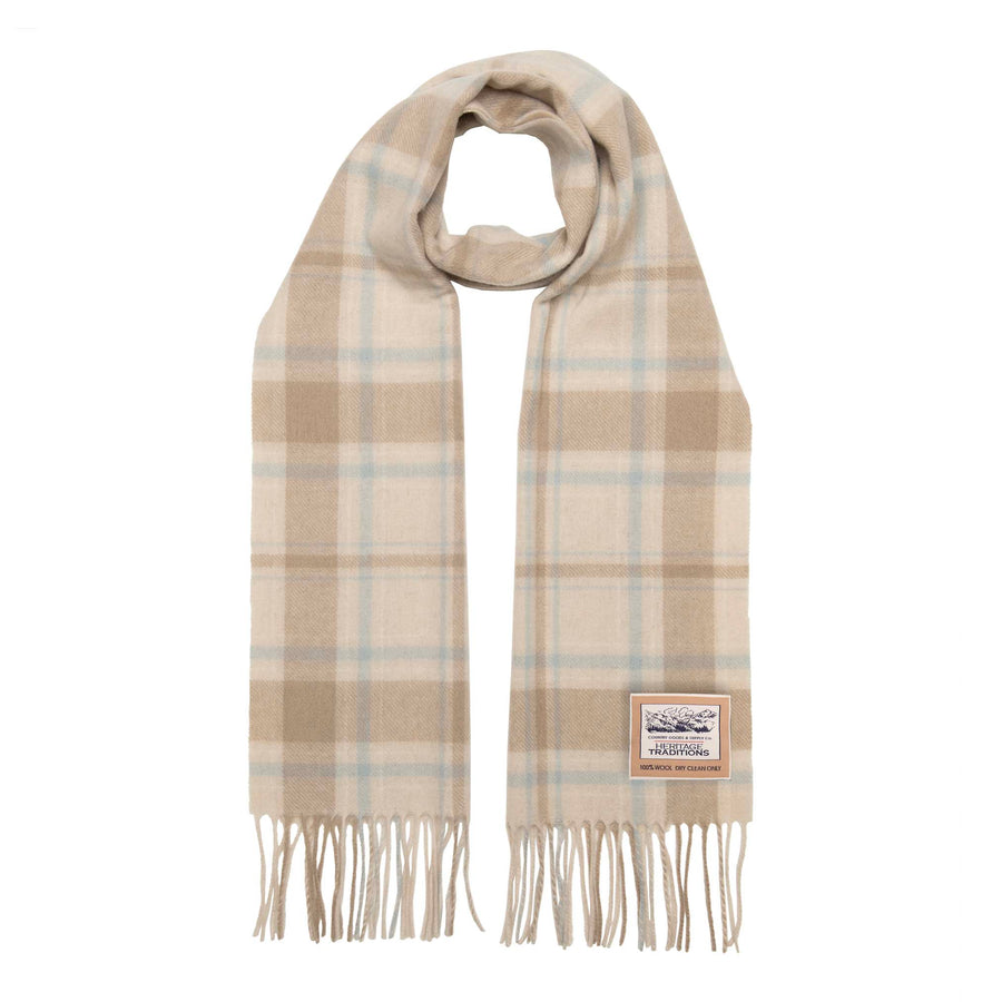 Pure Wool Tartan Check Scarf