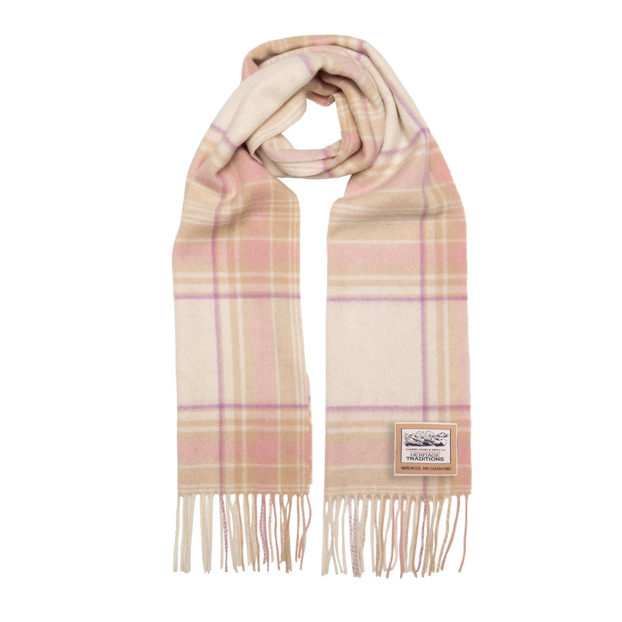 Pure Wool Tartan Check Scarf