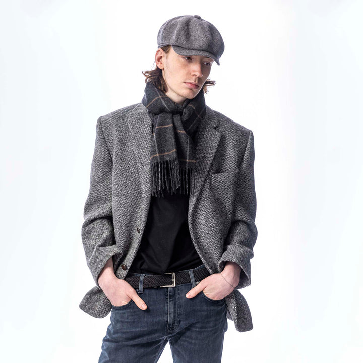 Carlyle Tweed Herringbone Newsboy Cap
