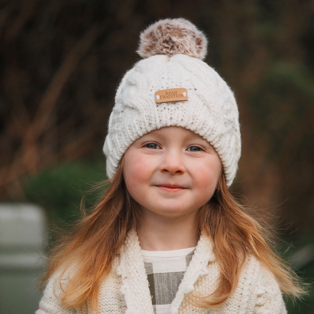 Aran Junior Cable Tammy Hat