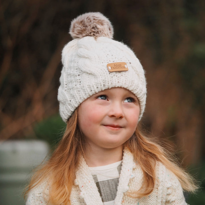 Aran Junior Cable Tammy Hat