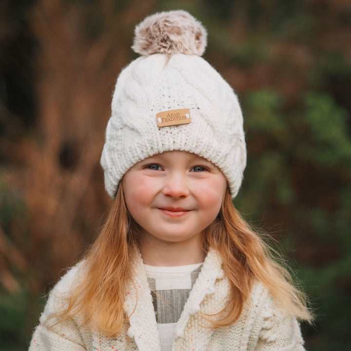 Aran Junior Cable Tammy Hat