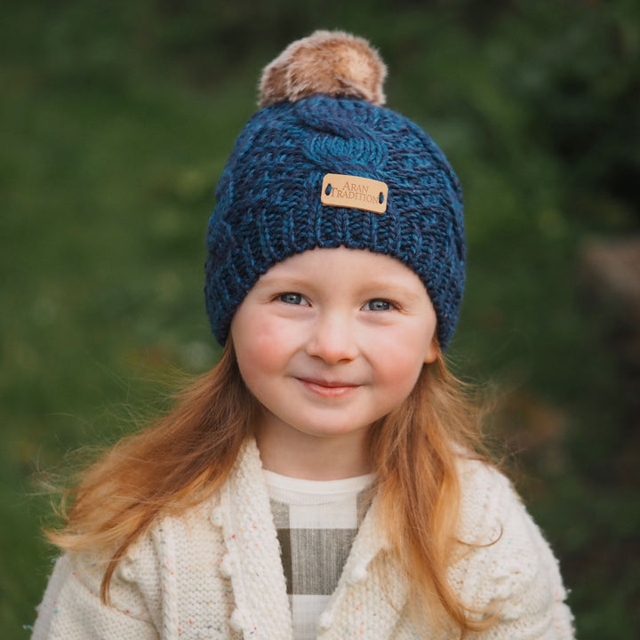 Aran Junior Cable Tammy Hat