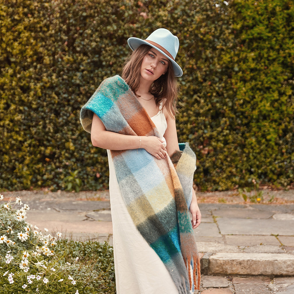 Soft Touch Herringbone Blanket Scarf