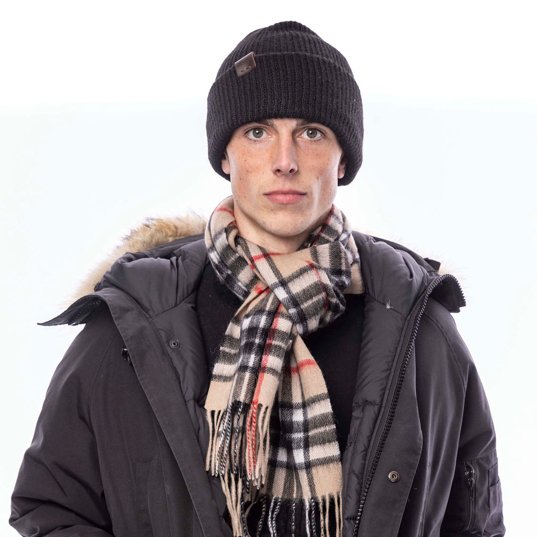 Wool Mix Fisherman Beanie