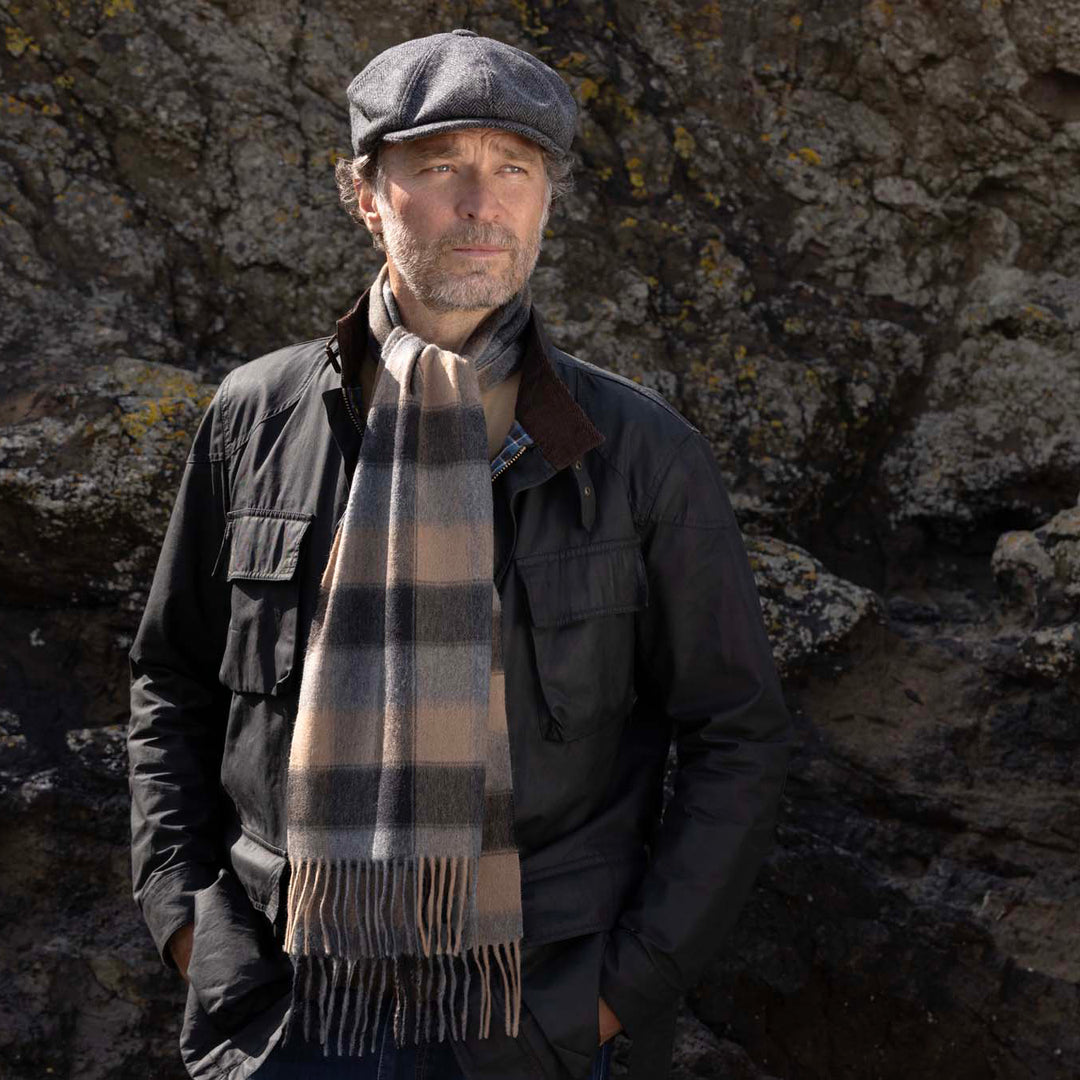 Carlyle Heath Jumbo Herringbone Newsboy Cap