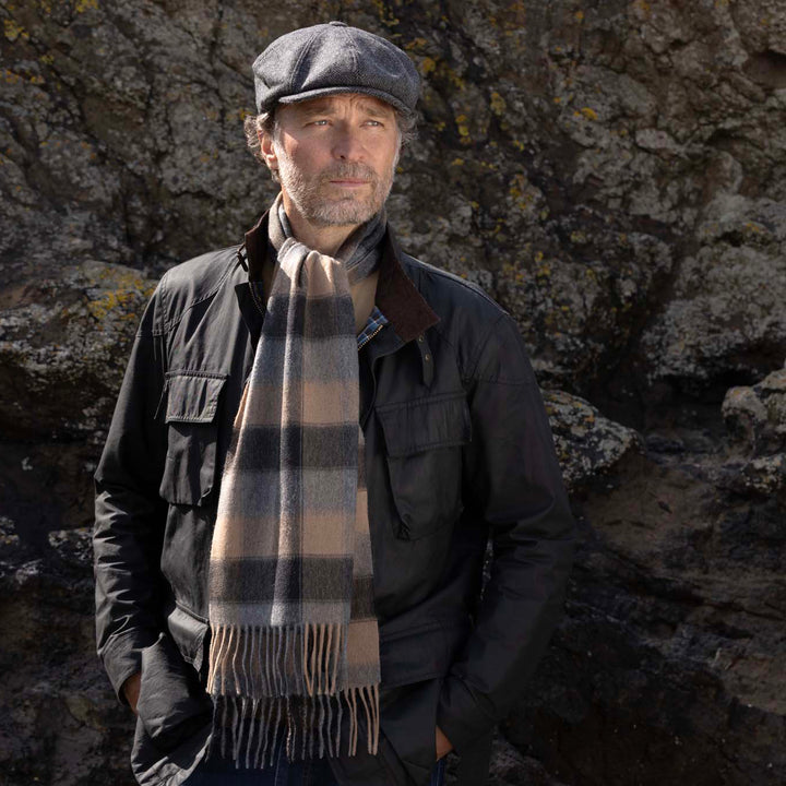 Carlyle Heath Jumbo Herringbone Newsboy Cap