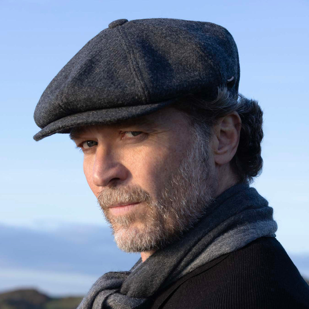 Carlyle Heath Plain Wool Mix Newsboy Cap