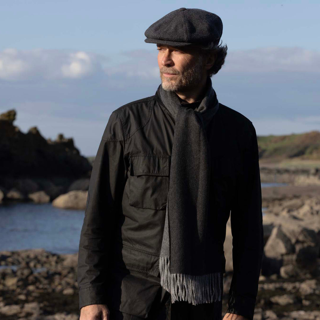 Carlyle Heath Plain Wool Mix Newsboy Cap