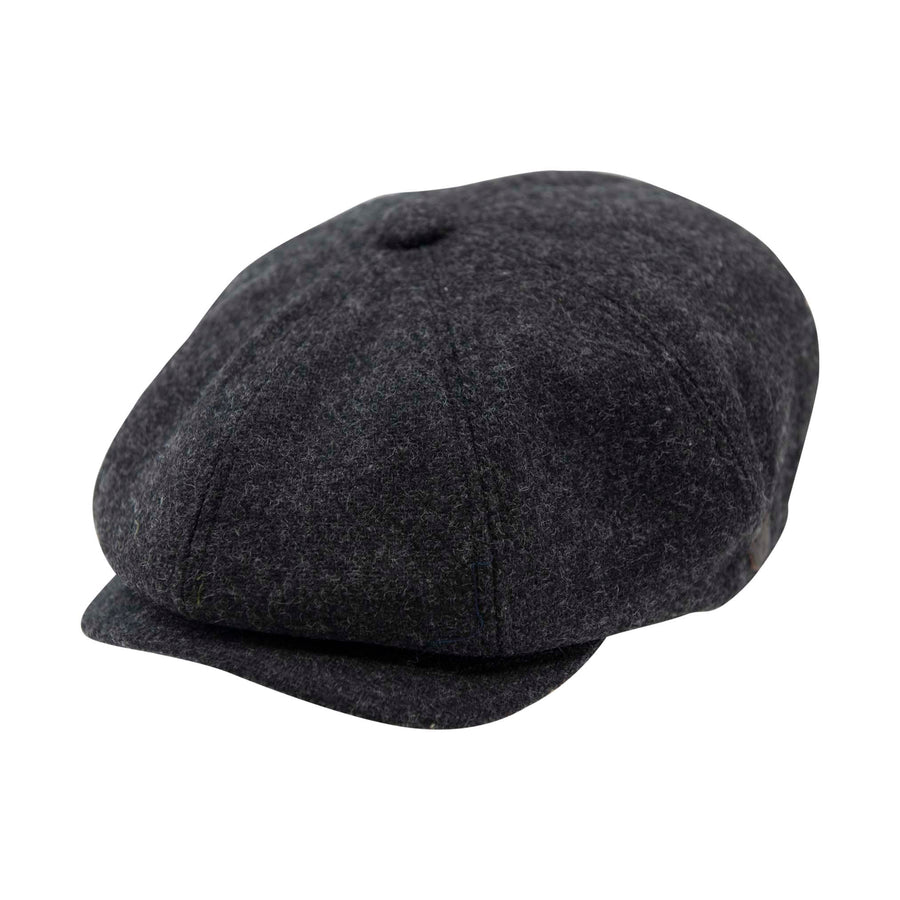 Carlyle Heath Plain Wool Mix Newsboy Cap