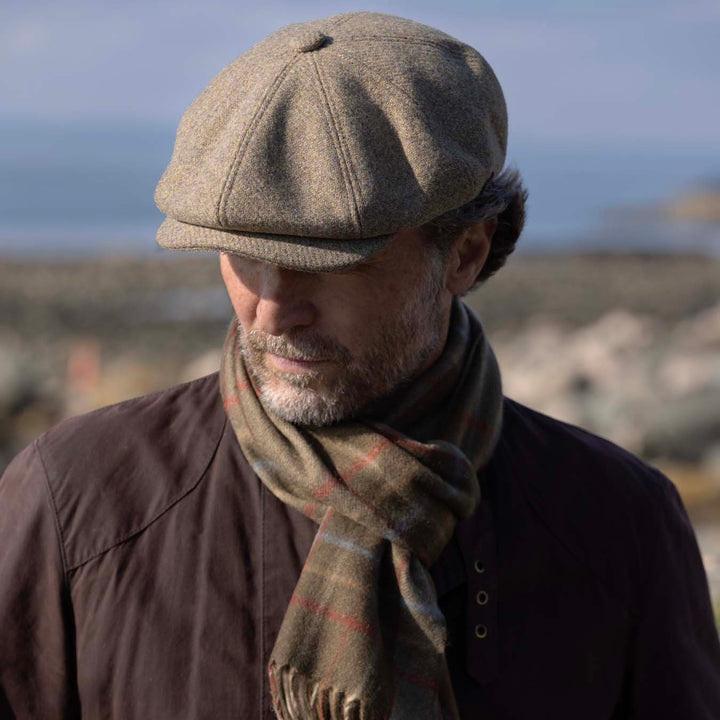 Carlyle Heath Plain Wool Mix Newsboy Cap