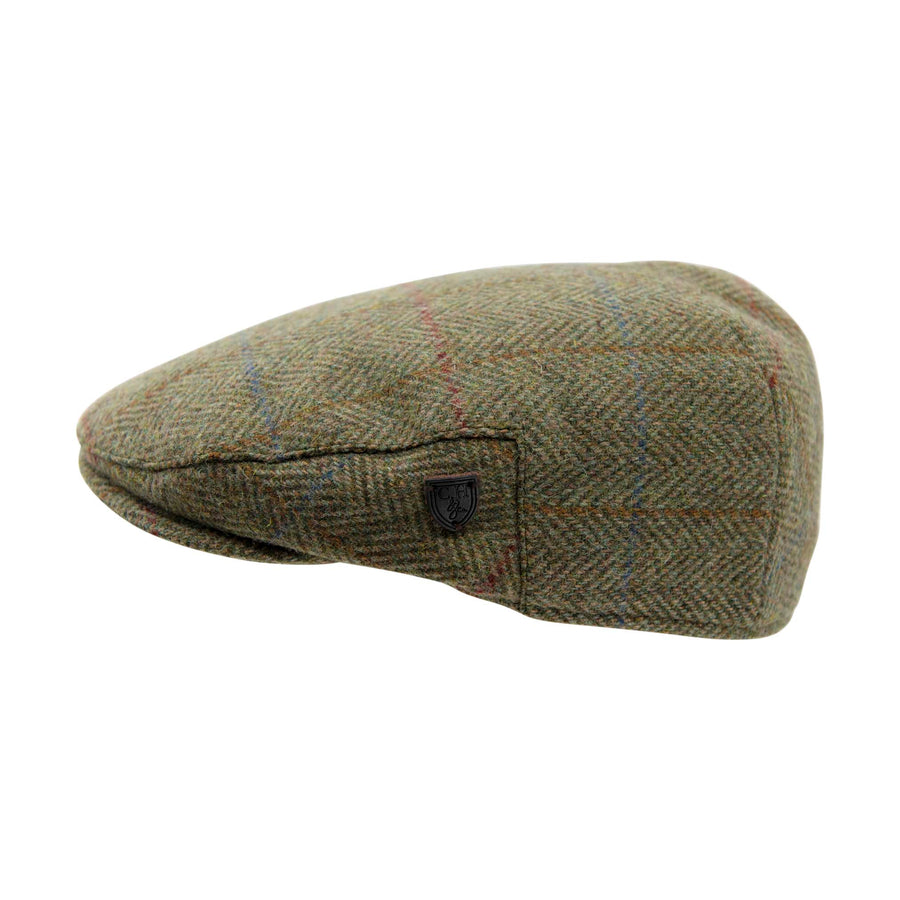 Carlyle Heath Wool Box Check Flat Cap