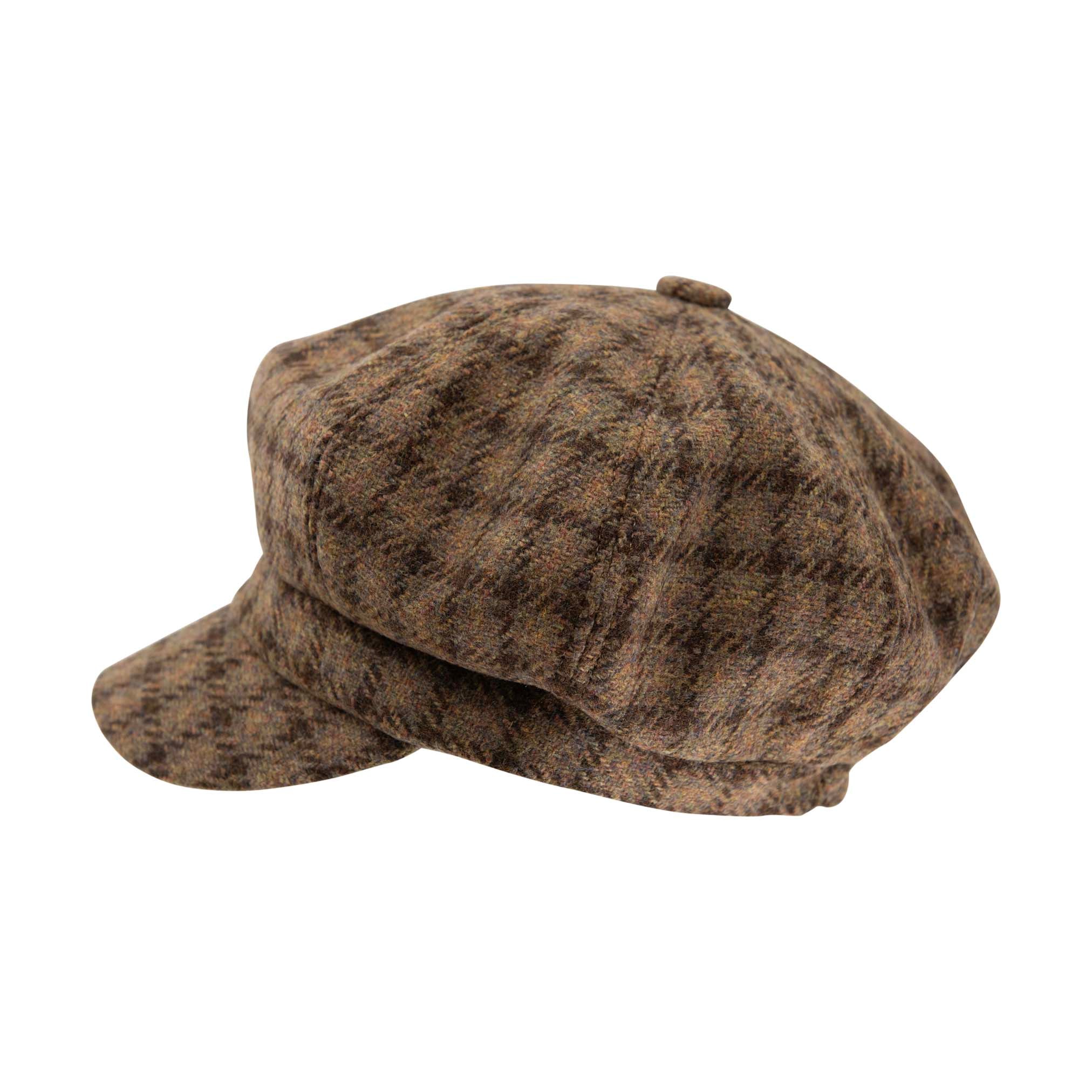 Heritage Women's Check Newsboy Cap | One Size Elastic Fit 58–61cm