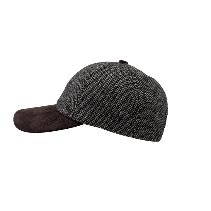 Tweed Suede Baseball Cap