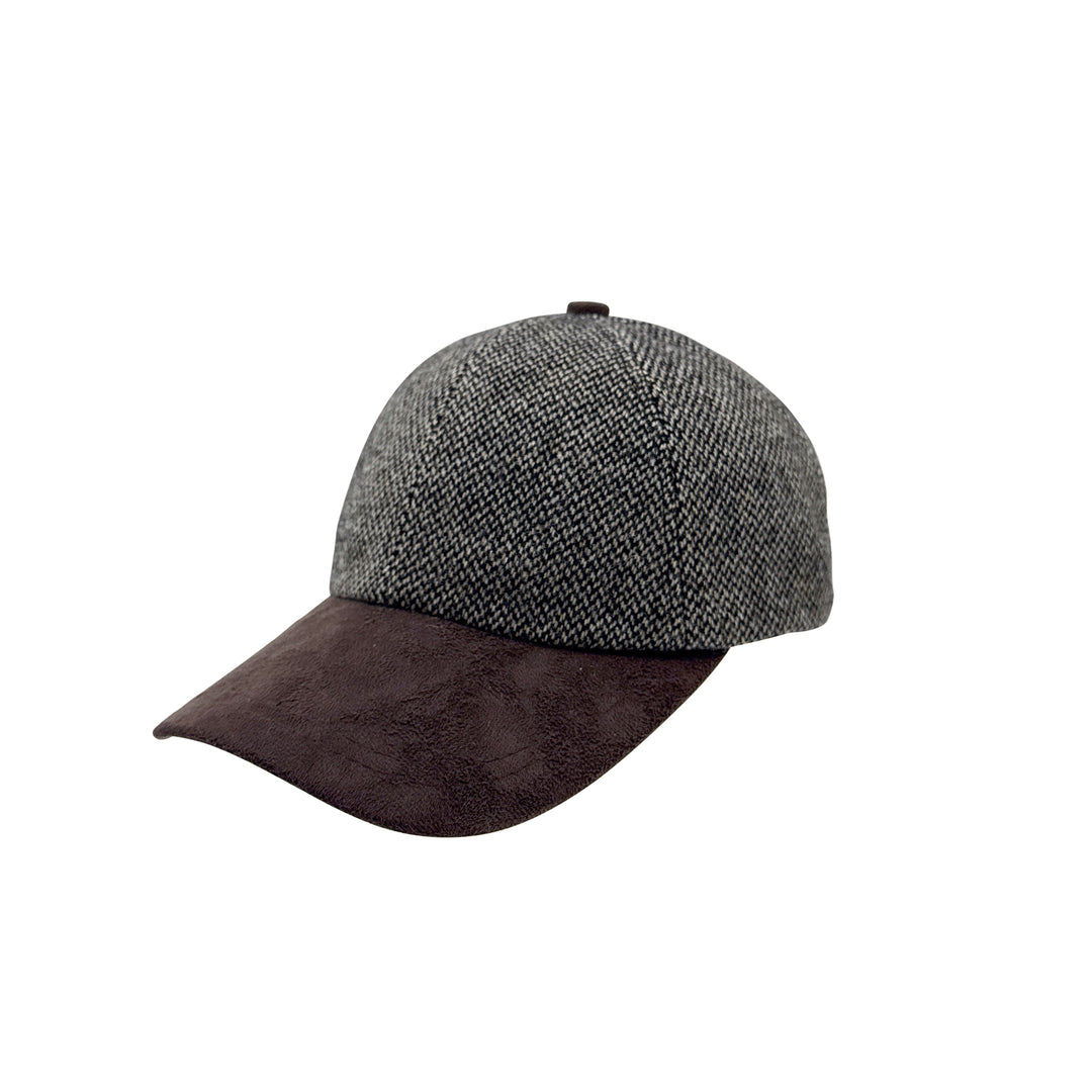 Tweed Suede Baseball Cap