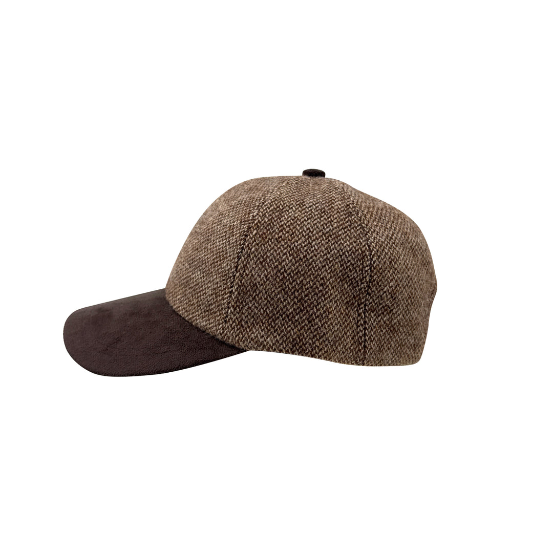 Tweed Suede Baseball Cap