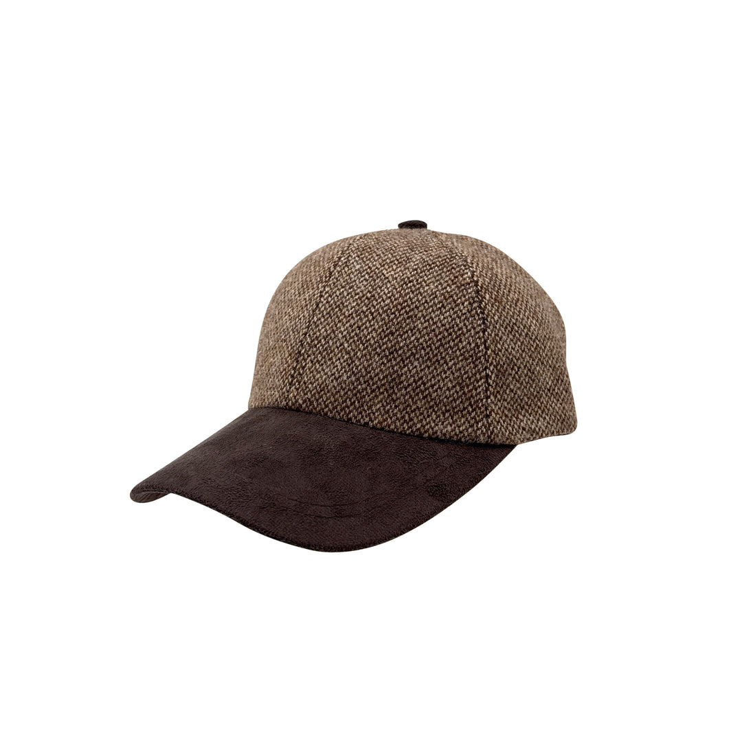 Tweed Suede Baseball Cap