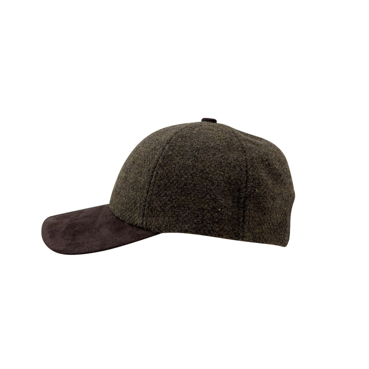 Tweed Suede Baseball Cap