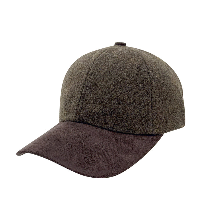 Tweed Suede Baseball Cap