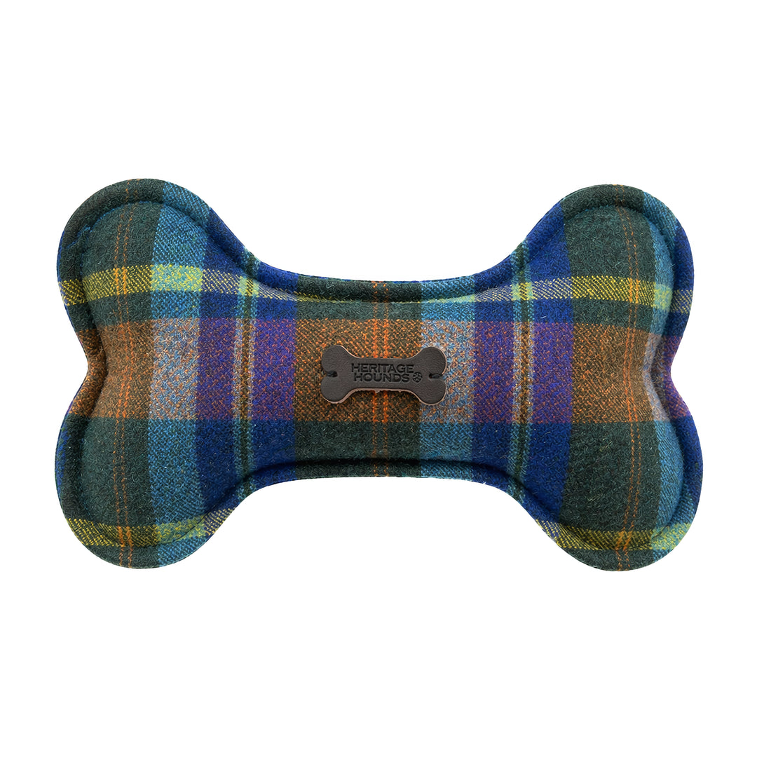 Heritage Hounds Tartan Dog Bone Plush Toy