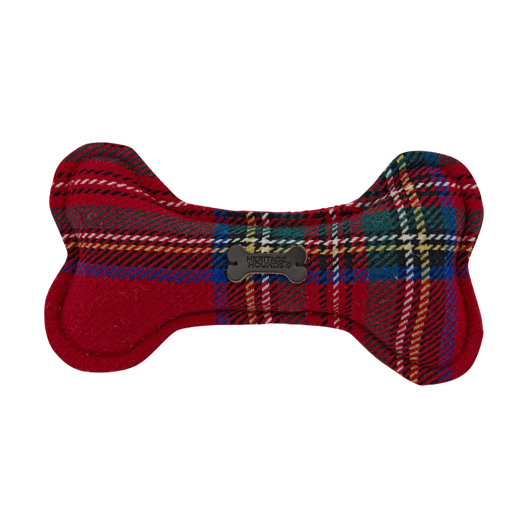 Heritage Hounds Tartan Dog Bone Plush Toy